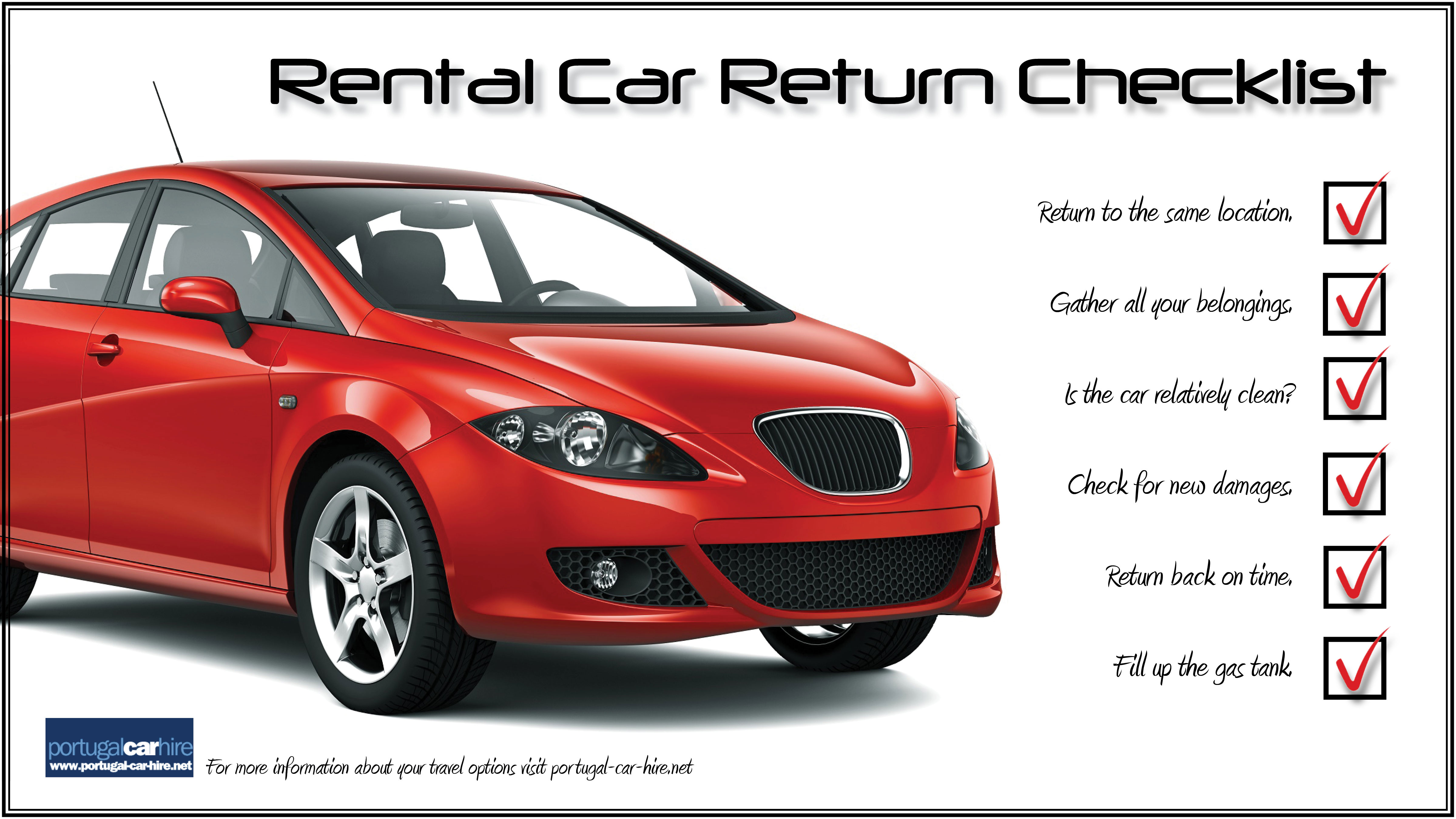 Rental Car Return Checklist